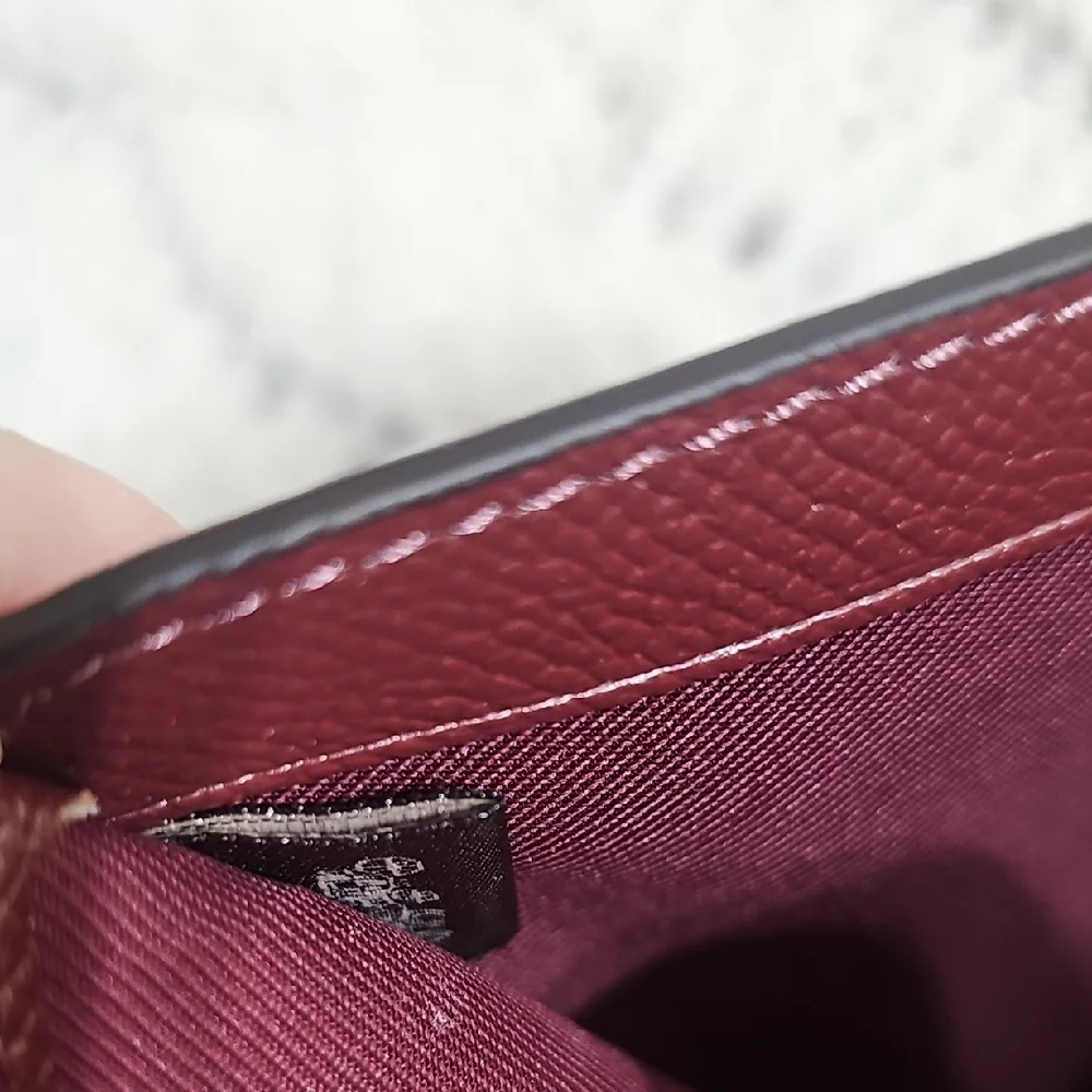 Coach Beige Leather Wallet - Picture 4 of 9